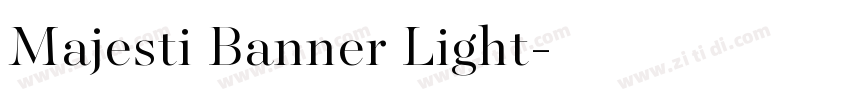 Majesti Banner Light字体转换